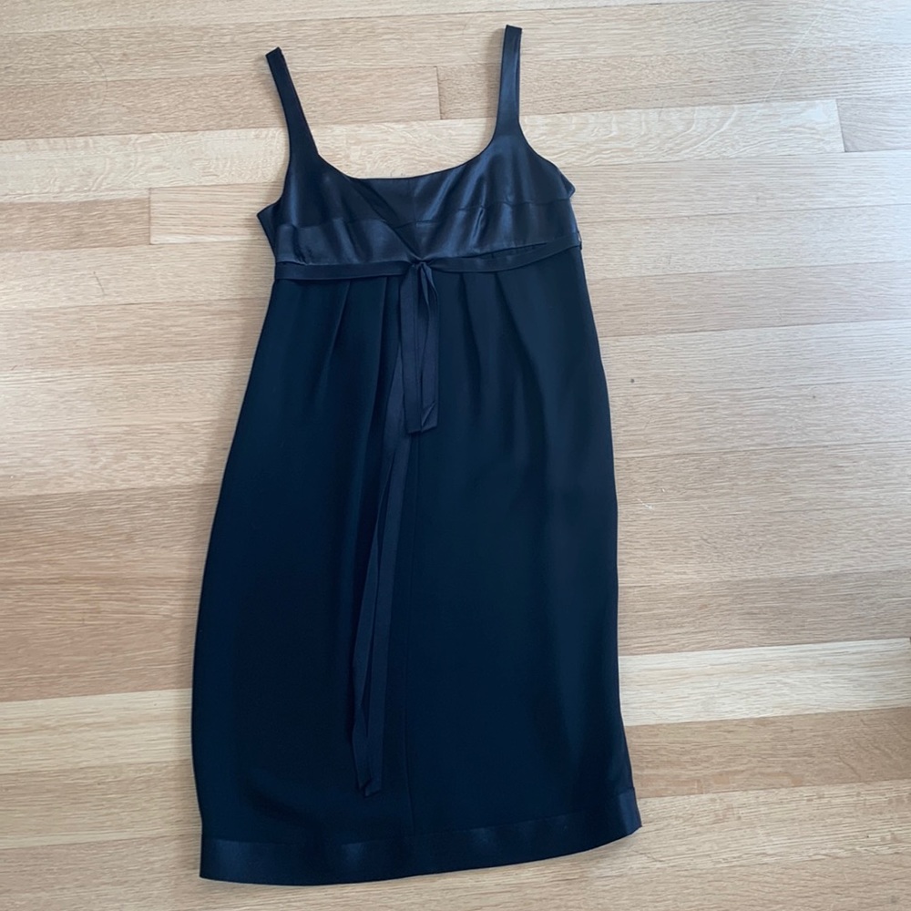 Vintage Chanel Black Dress Satin